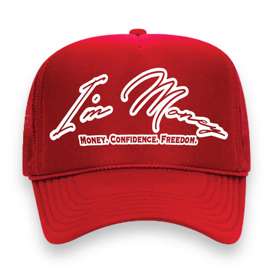 I'm Money Trucker Hat (Red / White)